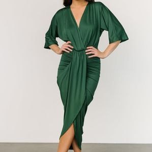 Baltic Born Mimi Midi Dress | Hunter Green - 2XL